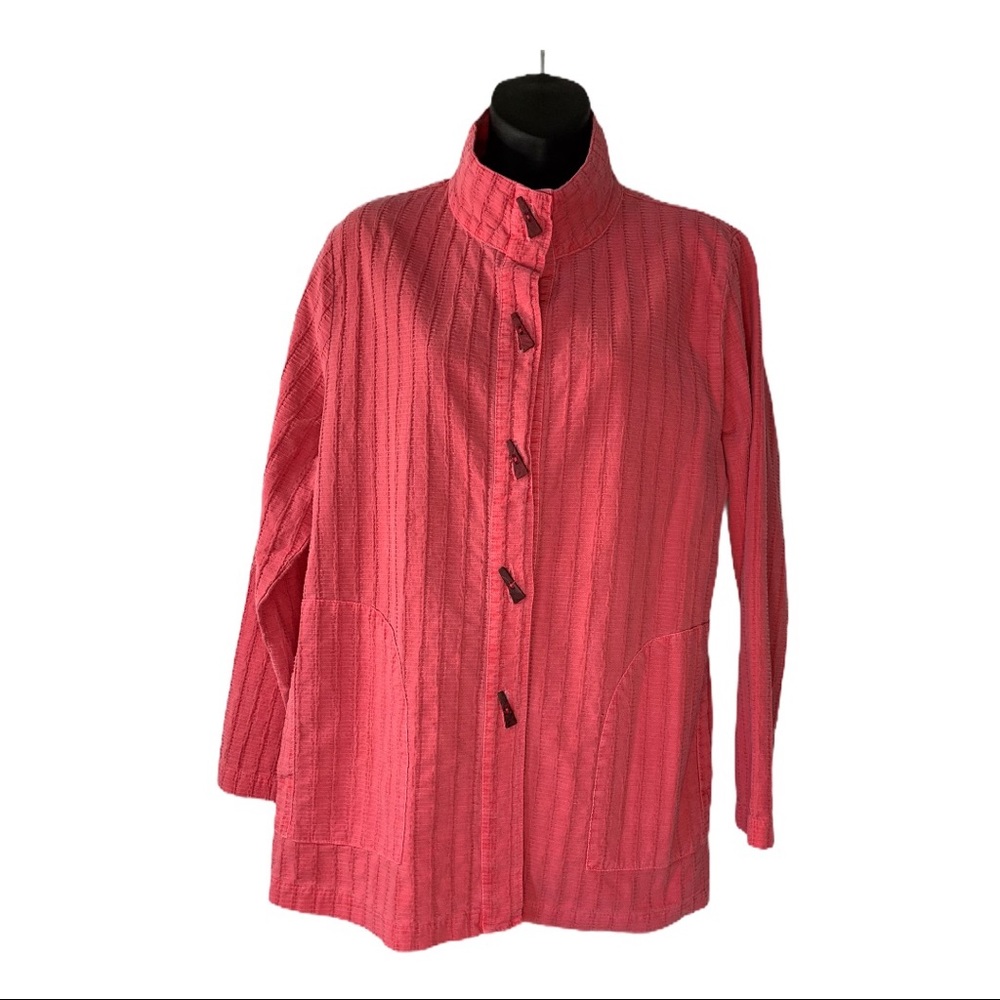 Focus Casual Life Waffle Coral Lightweight Jacket
